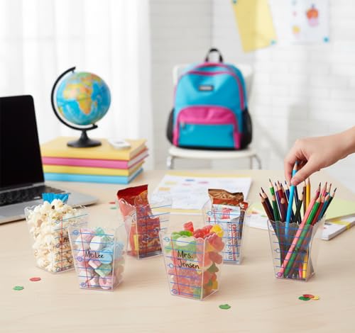 Image of Mimorou 12 Pcs Back to School Teacher Gift Box Container Notebook Pencil Composition Book Crayon Popcorn Candy Jar Containers Holders for First Day of School Party (Lined Style)