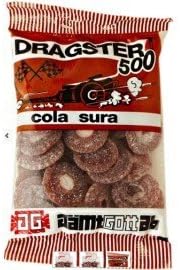 5 Bags x 50g of Dragster 500 - Cola Original - Swedish - Wine Gums - Candies - Sweets