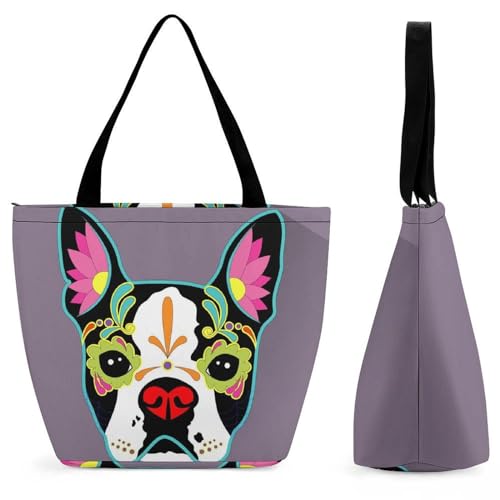Sac à main chien de couleur pour femme grand sac cabas de voyage de 32cm