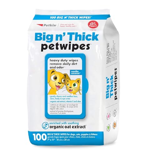 Petkin Big N Thick Petwipes 100 ct