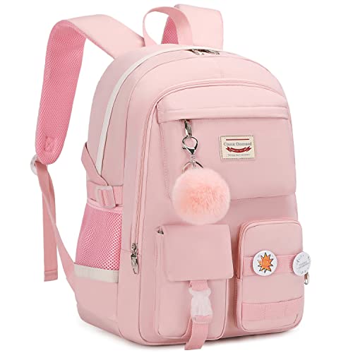School Backpack for Girls Laptop Backpack Cute Bookbag Kawaii School Bag Anime College Backpack for Teens Girls Student (Pink)3