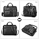 FANDARE Herren Aktentasche Umhängetasche Leder Mann 15.6 Zoll Laptoptasche Damen Henkeltasche Arbeitstasche Business Handtasche Tragetasche Schultertasche Leder Messenger Crossbody Briefcase Schwarz