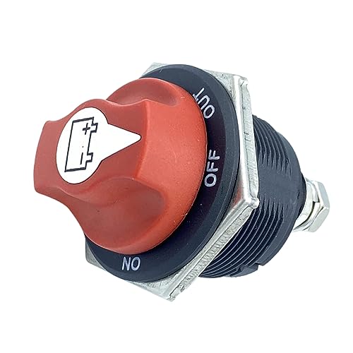 PartyKindom Battery Disconnect Switches Car Battery Power-Off Switch Waterproof Heavy Duty Isolator Cut Off Master for Outdoor Use