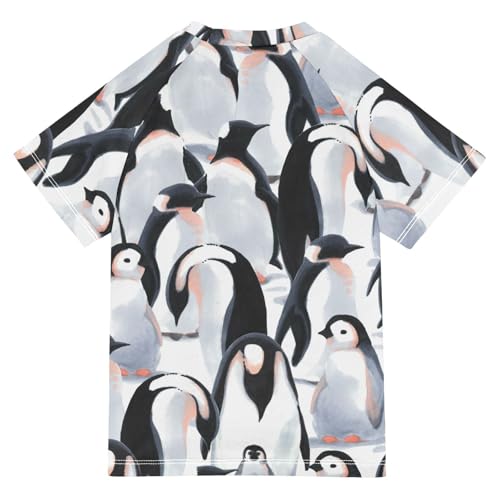 Aflyko Natural Kid Rashguard Shirt Penguin Bird Family Boys Girls Swimsuit Top2