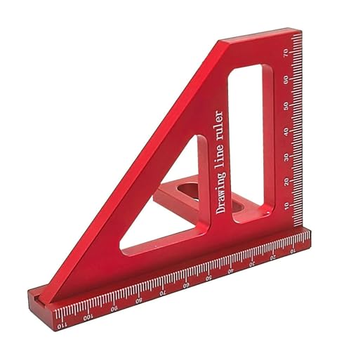 Regla triangular medidora de aluminio para carpintería miniatura 4