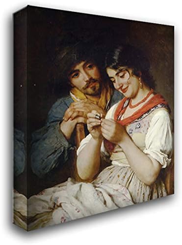 The Seamstress 20x22 Gallery Wrapped Stretched Canvas Art by Eugene de Blaas
