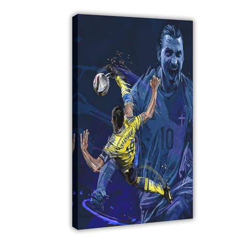 Toile Zlatan Ibrahimovic encadrée 30x45 cm décoration football