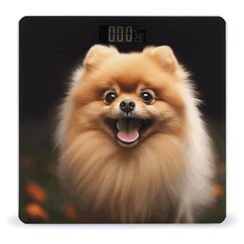 Báscula digital para baño con diseño Pomeranian