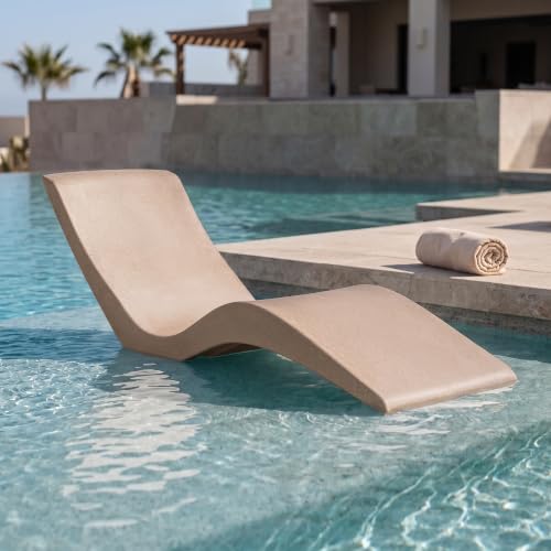 Image of Aqua Outdoors Pool Lounge Chairs, Pool Chairs for in Pool, 9-in Water Depth