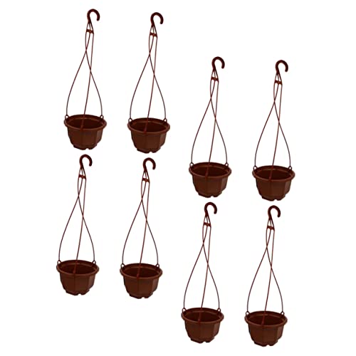 CAXUSD 8juegos Maceta De Clorofito Colgante Maceta Colgante para Plantas Pequeña Jardinera De Exterior De Clorofito para Jardín Interior con Bandeja para Plantas De Interior y Jardín
