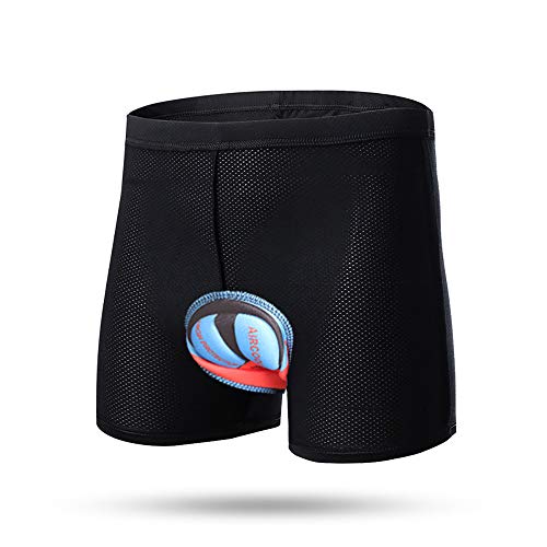 JEPOZRA Men\'s Cycling Underwear Shorts 3D Padded Bike Shorts Breathable Quick Dry Pants Black (Red,XXL) - Thumbnail 5