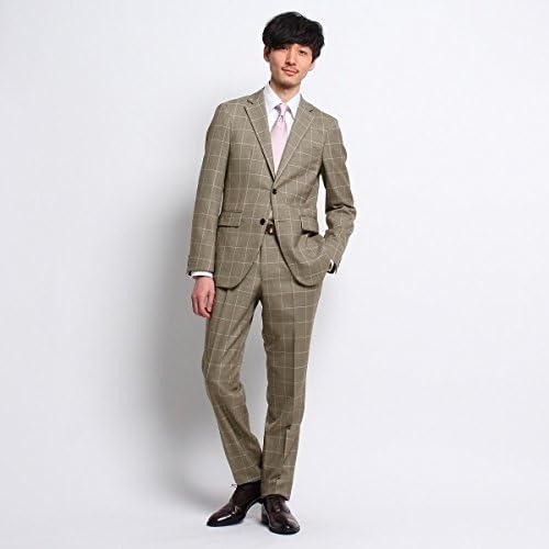 Amazon Co Jp タケオキクチ Takeo Kikuchi Mスーツ シャークチェックシングルスーツ メンズ スーツ チェック ベージュ 254 02 M 服 ファッション小物
