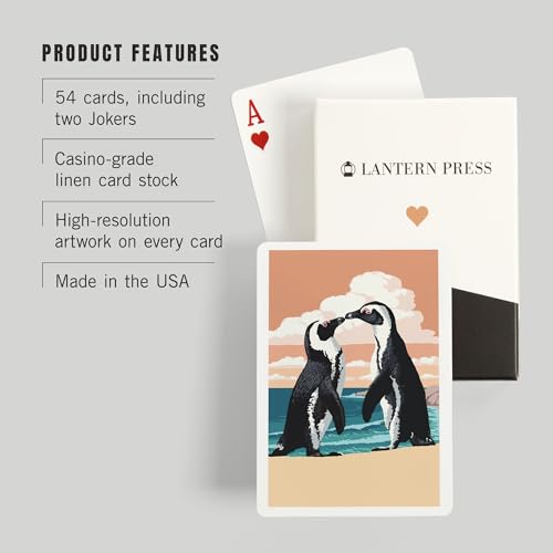 Baraja de Poker Black-Footed Penguins Kissing 52 Cartas miniatura 3