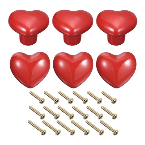 Uxcell 6Pcs Ceramic Knobs, Kitchen Drawer Knobs