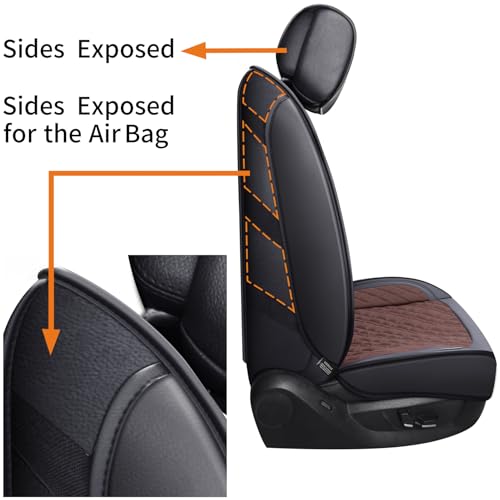 Image of YIERTAI Car Seat Covers for Dodge Ram Fit 2009-2026 1500 2010-2026 2500 3500 Classic Bighorn Longhorn Laramie Tradesman Truck Brown Full Set