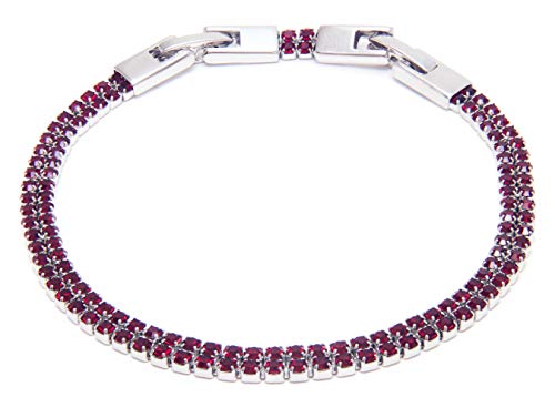 Preisvergleich Produktbild Empire Elements - Damen Armkette versilbert besetzt mit roten Zirkonen