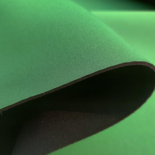 2mm Green Neoprene Fabric, Scuba Wetsuit Material, Fabric for Sewing, Thin Foam Rubber Sheet (Green, 4' x 6')