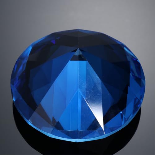 Gemas artificiales azules de cristal de 60mm con diseño elegante para ambiente romántico 4
