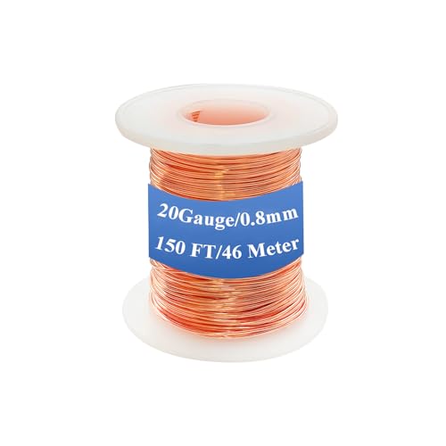 Image of 99.95% Bare Copper Wire 20Gauge (0.031 inch) 150ft (46mm) Copper Wire for electroculture Gardening, Bonsai, Jewelry Making Beading Garden Plants,Ground Wire & DIY Craft (20Gauge,150FT)