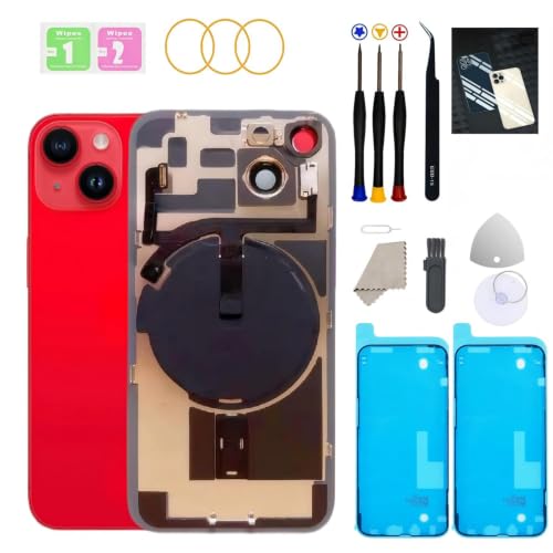 Vitre arrière iPhone 13 rouge kit outils réparation objectif