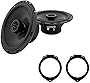 Harmony Audio Bundle Compatible with 2008-2017 Buick Enclave HA-R65 New Front Door Speaker Replacement Upgrade Package with HA-823006 Aftermarket 6.5' 6.75' Speakers Adapter