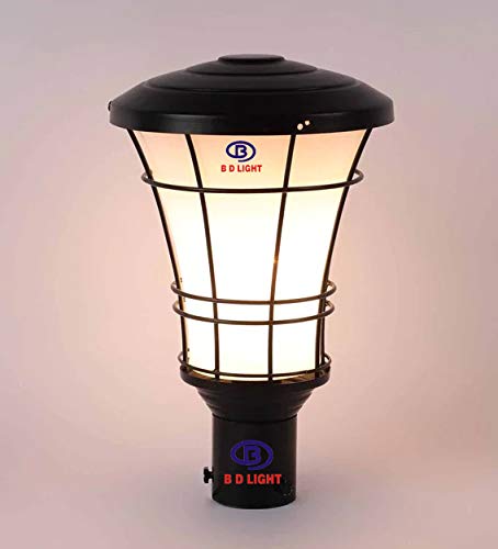 B D light Prime Quality Unbreakable PVC Outdoor/Exterior Gate Light Lamp or Pole Light for Home/Office/Garden/Park/Farmhouse/Villa