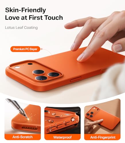 Image of TORRAS Slim Fit for iPhone 17 Pro Max Case Thin 6.3 inch Velvety Matte Orange