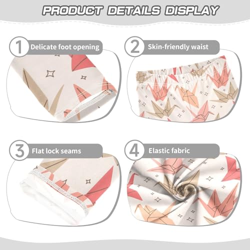 Paper Fold Girls Leggings,Workout Leggings for Girls Toddler Athletic Leggings Size for 3-10T3