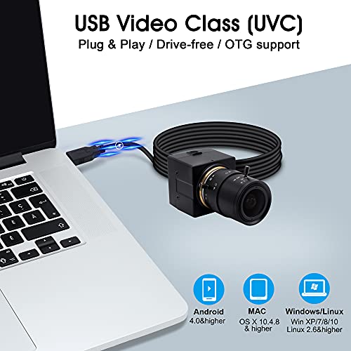 Webcam USB 4K avec zoom manuel Svpro pour visioconférence sur Mac