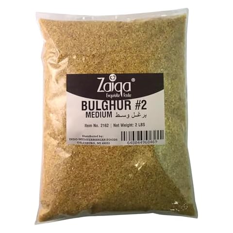 Zaiqa Bulgur Wheat #2 | Easy to Prepare, Delicious to Taste, 100% Whole Durum Wheat | Good for Nutritious Quick Side Dishes, Pilafs & Soups | Healthy Alternative - 2 LBS (No. 2 - Medium Grain) Cover