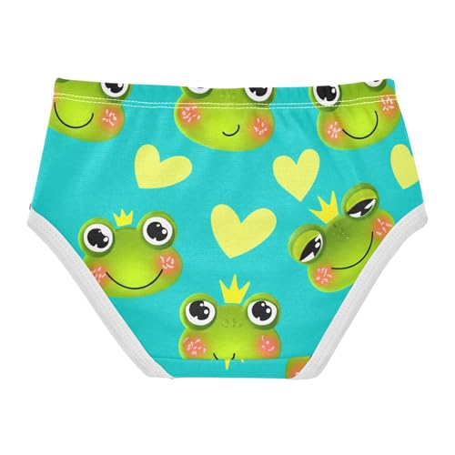 Cotton Toddlers Underwear Floral Cute Cartoon Frog Green Blue Panties Little Girl Cartoon Briefs Undies Kids 2t2