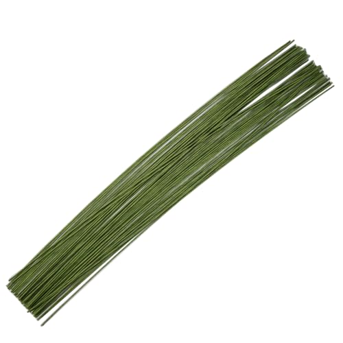 AOODOOM 18 Gauge Green 50 PCS Floral Stem Wire Flower Arrangements and DIY Crafts Floral Wire for Florist Flower Arrangement 15 Inches