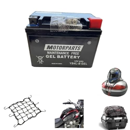 BATTERIA YB4L-BS GEL 12V/4AH MINARELLI (SIGILLATA ATTIVATA PRONTA ALL'USO) BATTERIE PER MOTO SCOOTER SPECIFICA 120X70X92MM FAI DA TE COMPATIBILE CON MBK CW RSP Booster Rocket 50 1997-1998