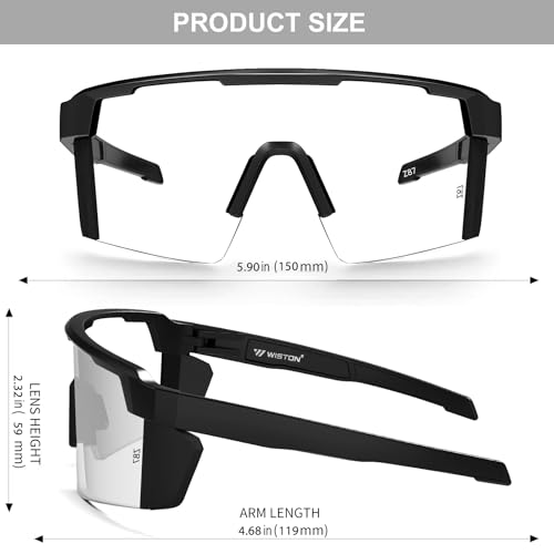 Image of WISTON XL Z87 Sunglasses for Big Wide Heads Men Women,TR90 Ultralight UV400 Protection Sun Glasses Z8224