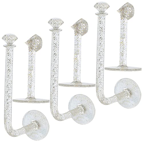 SOESFOUFU 6pcs Wall Hook Hair Hoops Clothes Hanger Clothing Rack Drying Rack Clothing Hair Tie Holder Clothes Organizer for Folded Clothes Hair Ties Headband Stand Jewelry No Trace Stickers