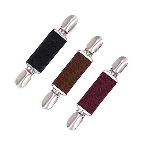 MJartoria 3PCS Fit Dress Cinch Clips Set Scarf Clip Retro Cardigan Collar Clips
