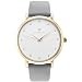 WRISTOLOGY Olivia Womens Gold Crystal Wrist Watch Grey Leather Band