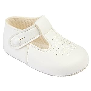 Baypods Baby Boys Traditional T bar pram Shoes Early Days 12-18 Months Winter White
