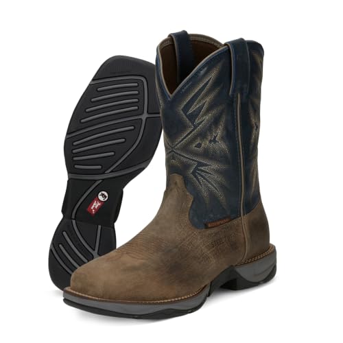 Tony Lama Mens Bartlett Stone 11" Wide Square Steel Toe Boot, Stone -8D