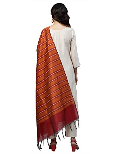 Image of INDO ERA Women's Viscose Straight Kurta with Pant & Dupatta Set (Cream IE00KD9CR1846)