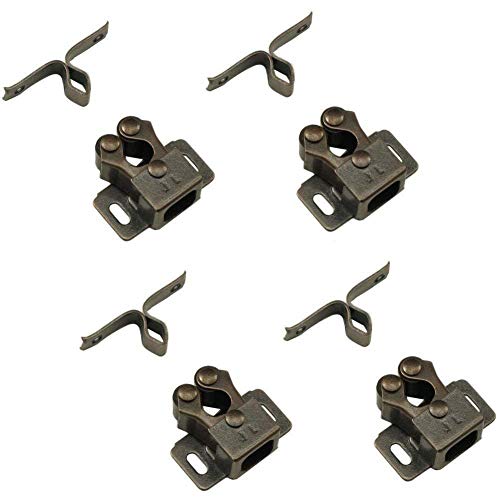 Eforlike 20 Pack Antique Bronzed Double Ball Roller Cupboard Cabinet Door Tension Catch Latch