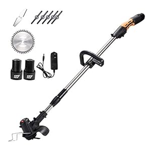 Grastrimmers met 2 Accu’s, Elektrische Grastrimmer Grasmaaier 21V 2000mAh Lithium-ion Draadloze Grasmaaier
