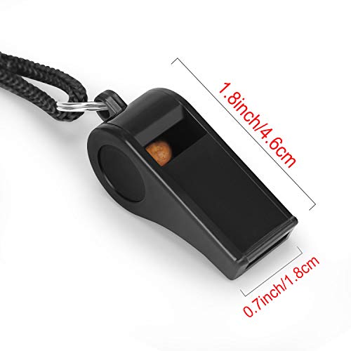 Fya Whistle, Plastic Whistle with Lanyard, Loud Clear Black Whistles Bulk Great for Coaches, Referees, and Officials by Fya - Image 4