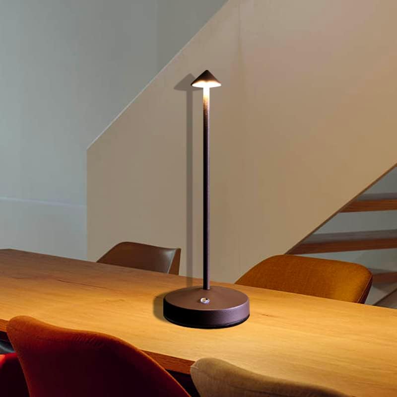 Cordless Table Lamps,Rechargeable Led Touch Bar Lamp, Portable Battery Desk Lamp,2 Level Brightness Dimmable Night Light,Minimalist Design, for Living Room/Restaurant/Couple Dinner/(Rust) 6