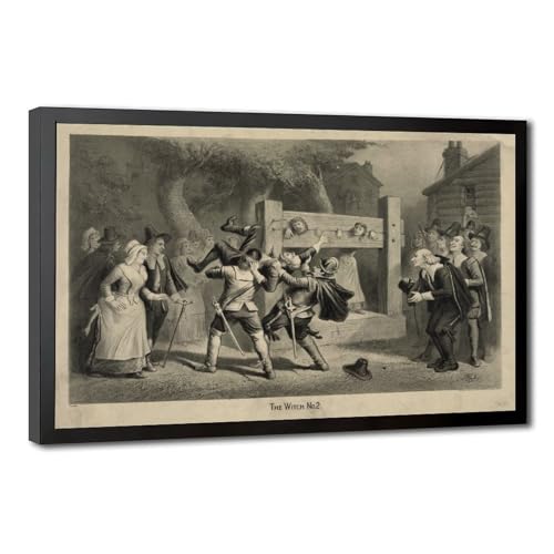 Impression Toile Salem Witches Punishment Décoration Murale Premium Cadre Suspendu