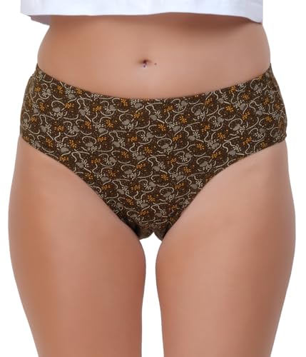 Image of ESSA, SWEETDAY Women's Briefs | Full Coverage, 100% Cotton, Hosiery | Mid Waist | Inner Elastic Waistband | Hipster, Underwear, Innerwear, Panties | Printed | Combo Pack of 5 | Multicolor
