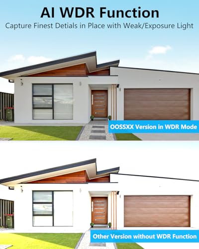 Image of (2026 Update) 3MP Wireless WiFi Outdoor Security Camera System, IP67 Waterproof Dual Antenna Cameras, Audio Recording, Night Vision, No Monthly Fee, Home Surveillance System