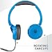 Music Sound | Bügelkopfhörer mit Kabel Over Ear Basic | On-Ear-Kopfhörer Faltbarer Kopfbügel mit 1,2 m Anti-Tangle-Kabel und integriertem Mikrofon - 3,5-mm-Klinkenanschluss – Farbe Blau