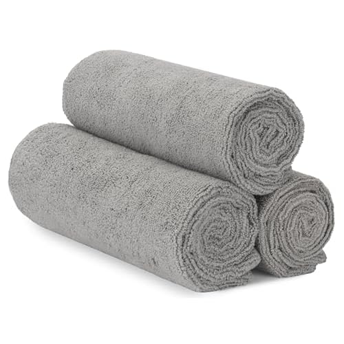 S&T INC. Microfiber Gym Towels, Yoga Towel for Home and Gym Bag, 16 Inch x 27 Inch, 3 Pack
