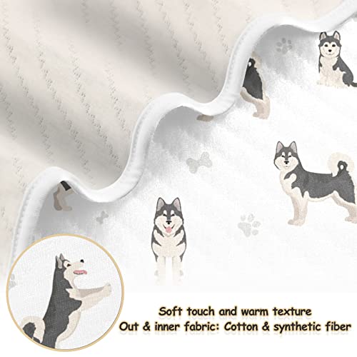 Image of Cotton Dog Swaddle Blanket for Infants, Lightweight Soft Swaddling Blanket for Crib, Stroller, Receiver, Puppy, 30x40 in